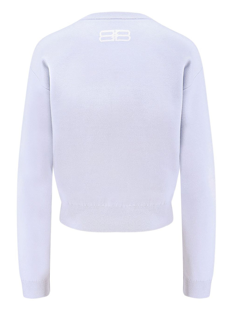 BALENCIAGA logo-detail crew-neck sweater outlook