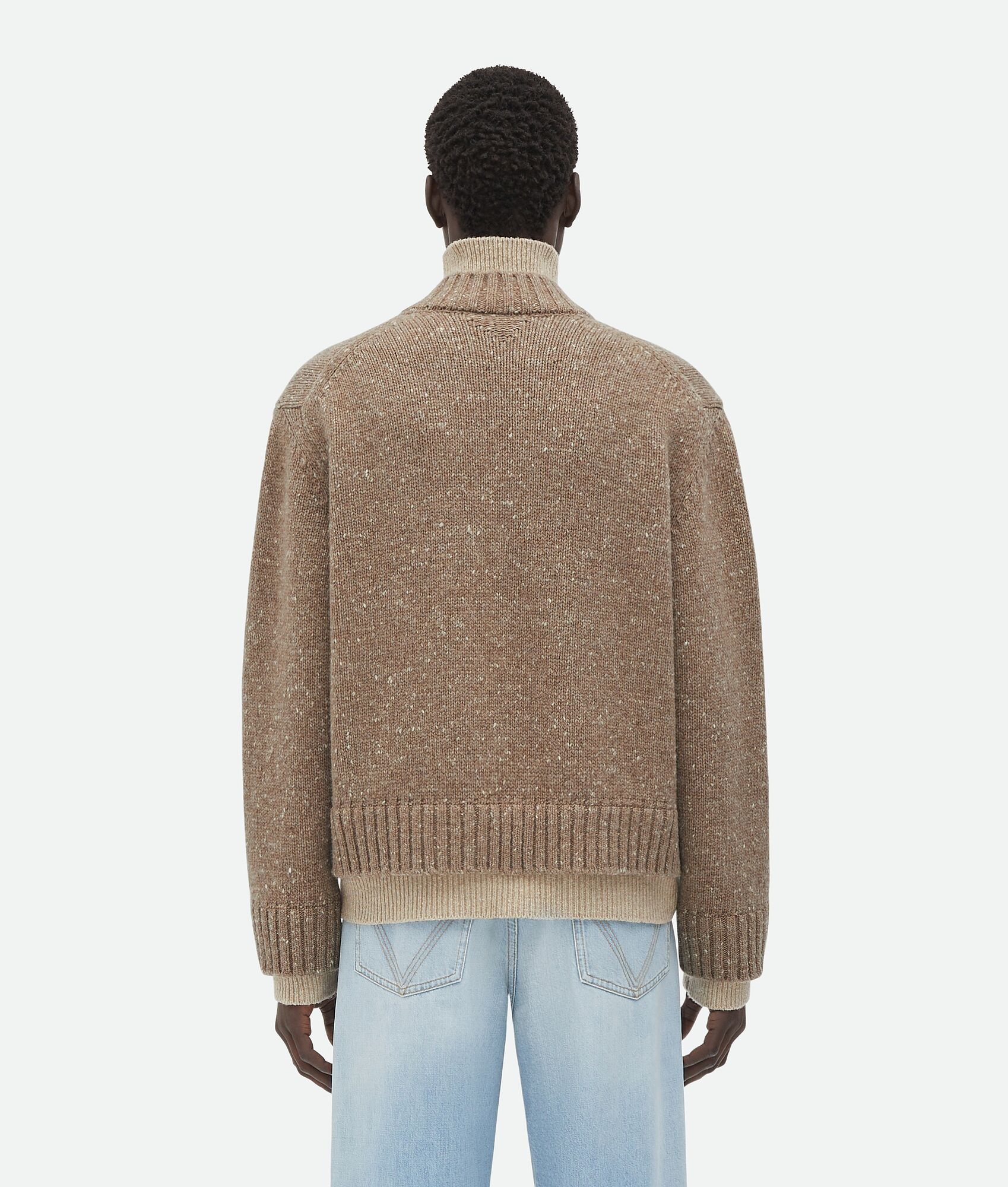 Double Layer Effect Wool Sweater - 3