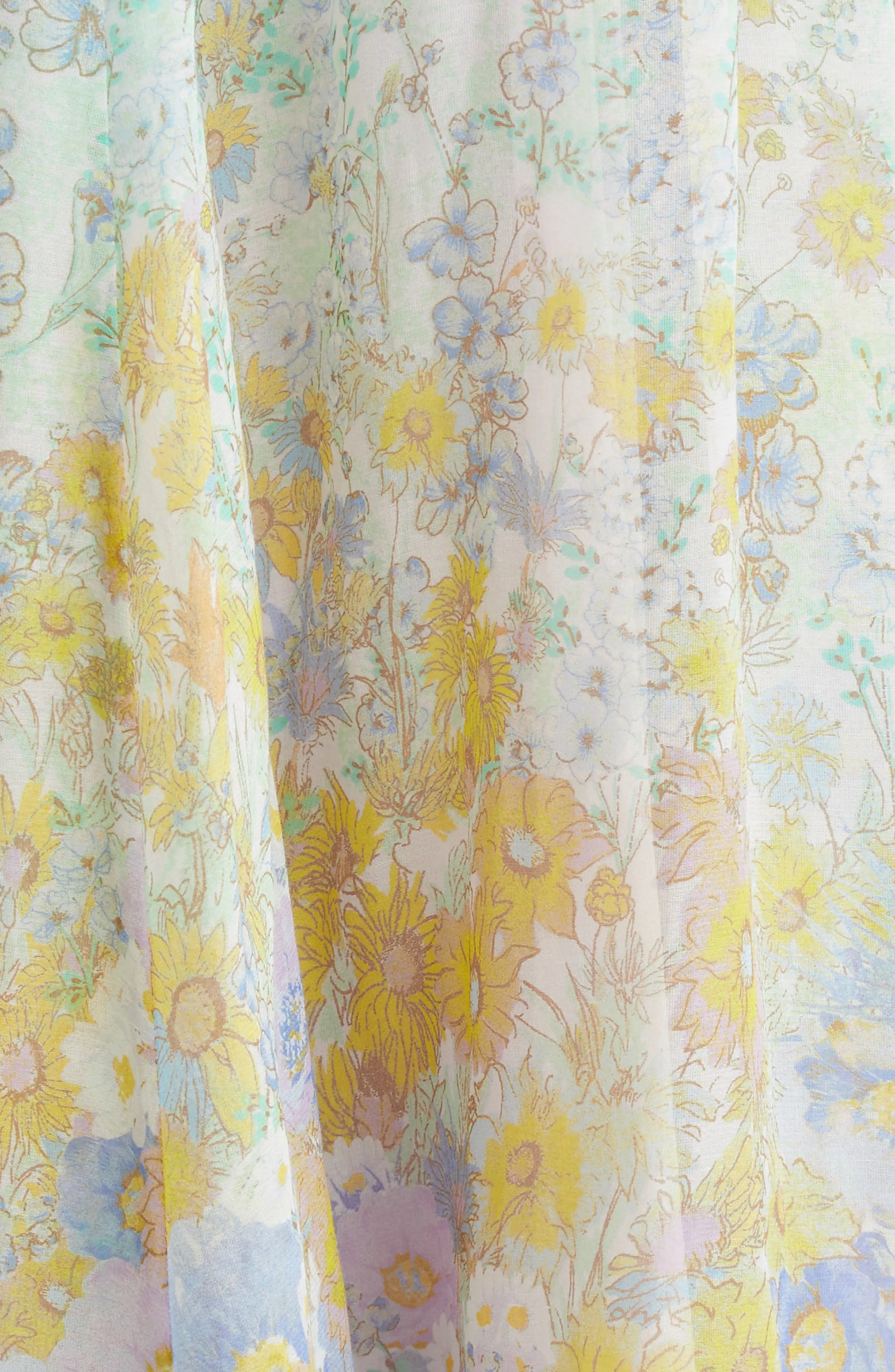 Floral Ruffle Linen & Silk Gown - 6