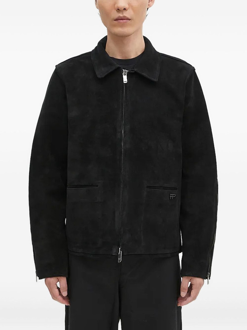 suede zip-front jacket 1