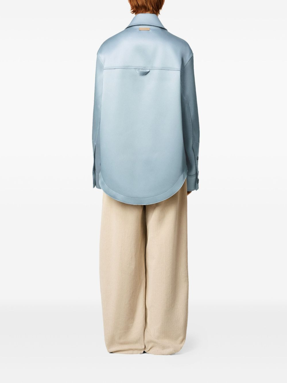 Ami De Coeur button-up satin jacket - 4
