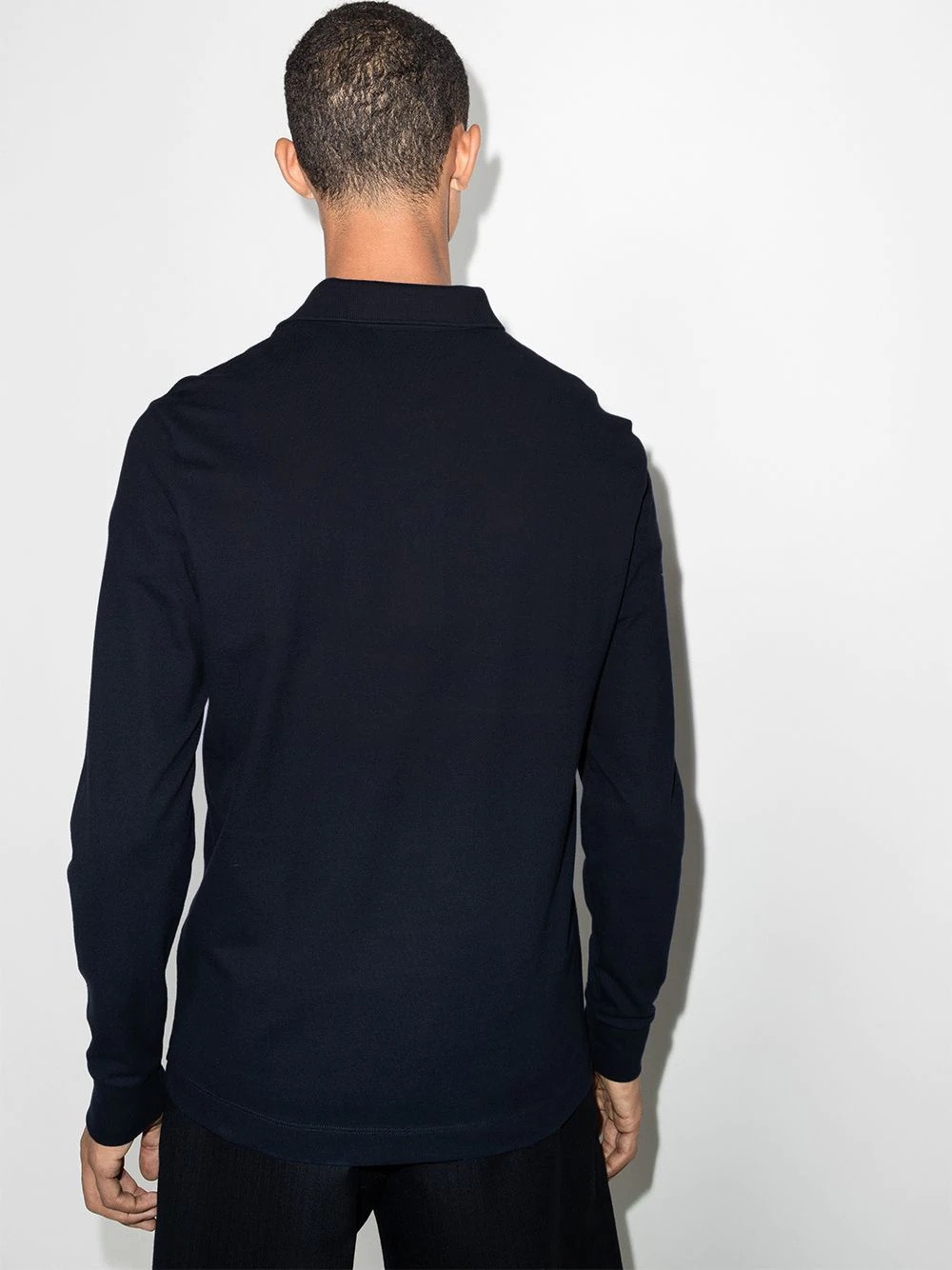 logo-embroidered long-sleeve polo shirt - 3