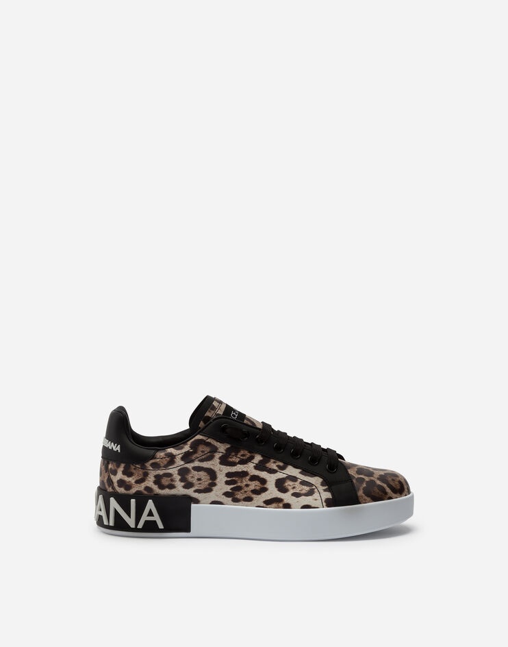 Portofino sneakers in leopard-print calfskin nappa - 1