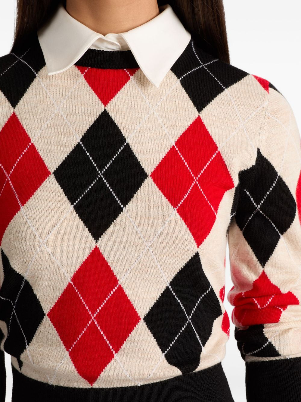 Carolann argyle-pattern sweater - 5