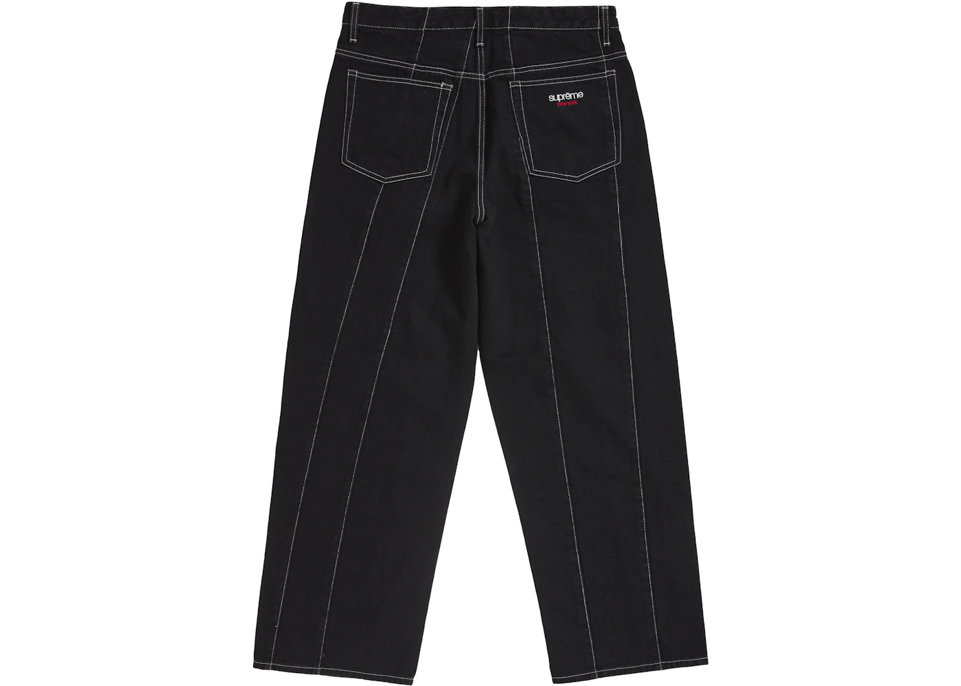 Supreme Paneled Stripe Baggy Jean Black - 2