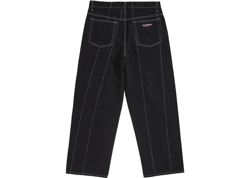 Supreme Supreme Paneled Stripe Baggy Jean Black outlook