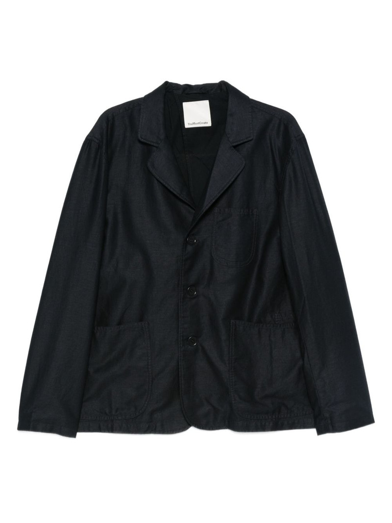 button-fastening patch-pocket blazer 1