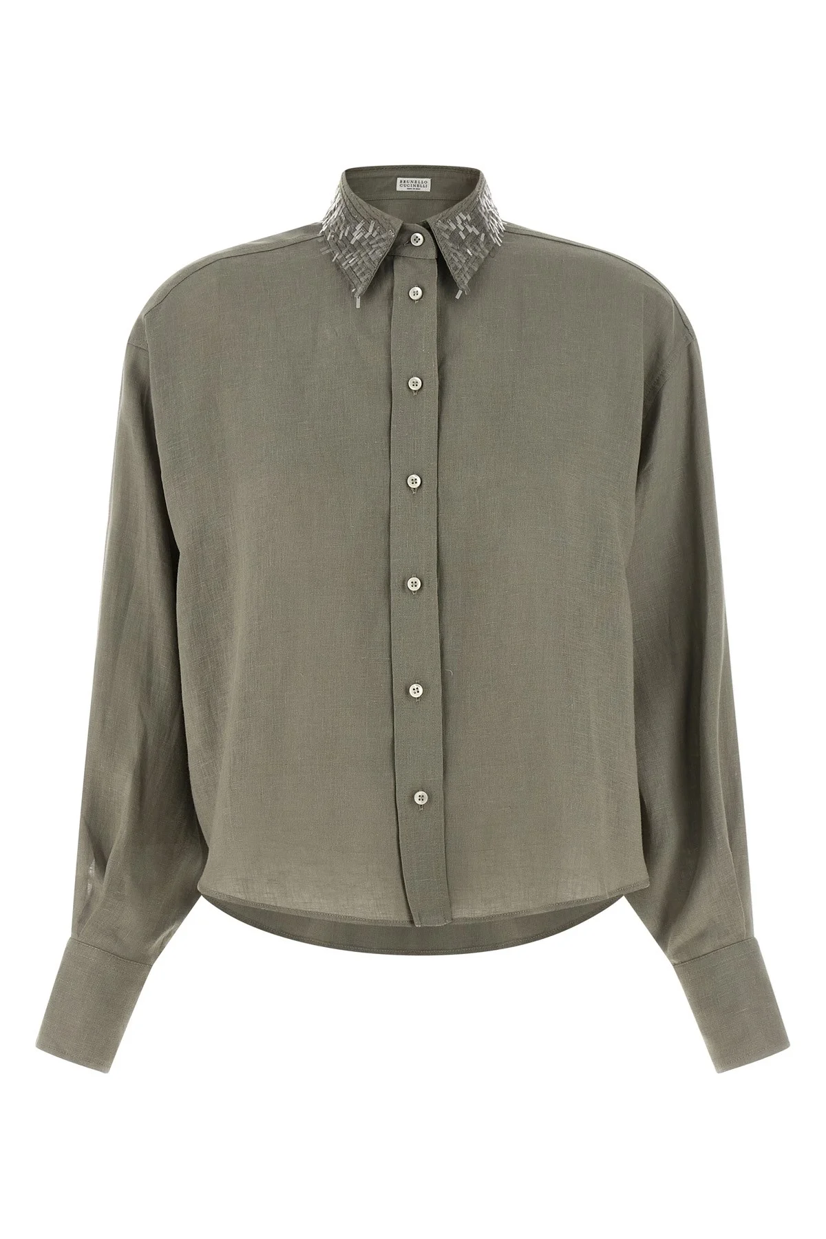 Sequin collar shirt - 1