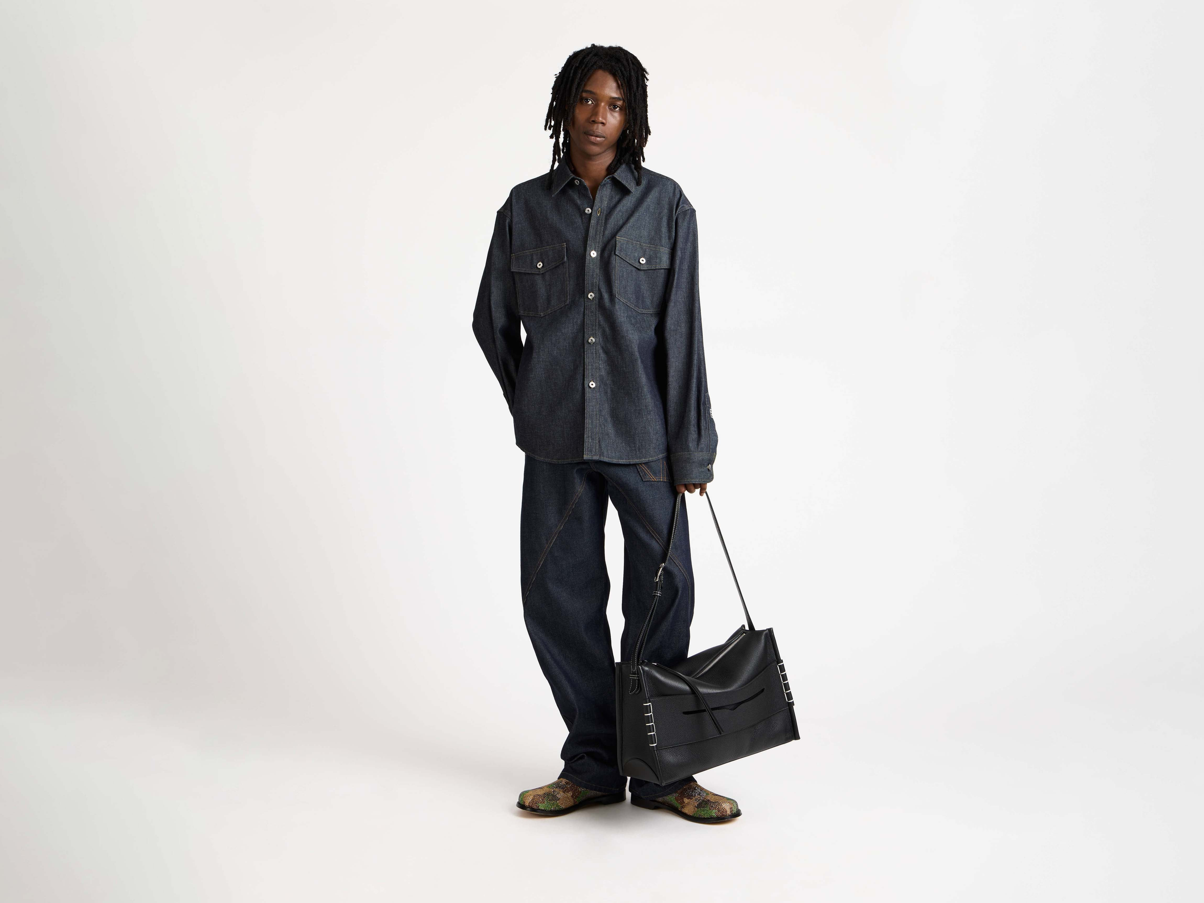 OVERSIZED DENIM SHIRT IN INDIGO - 2