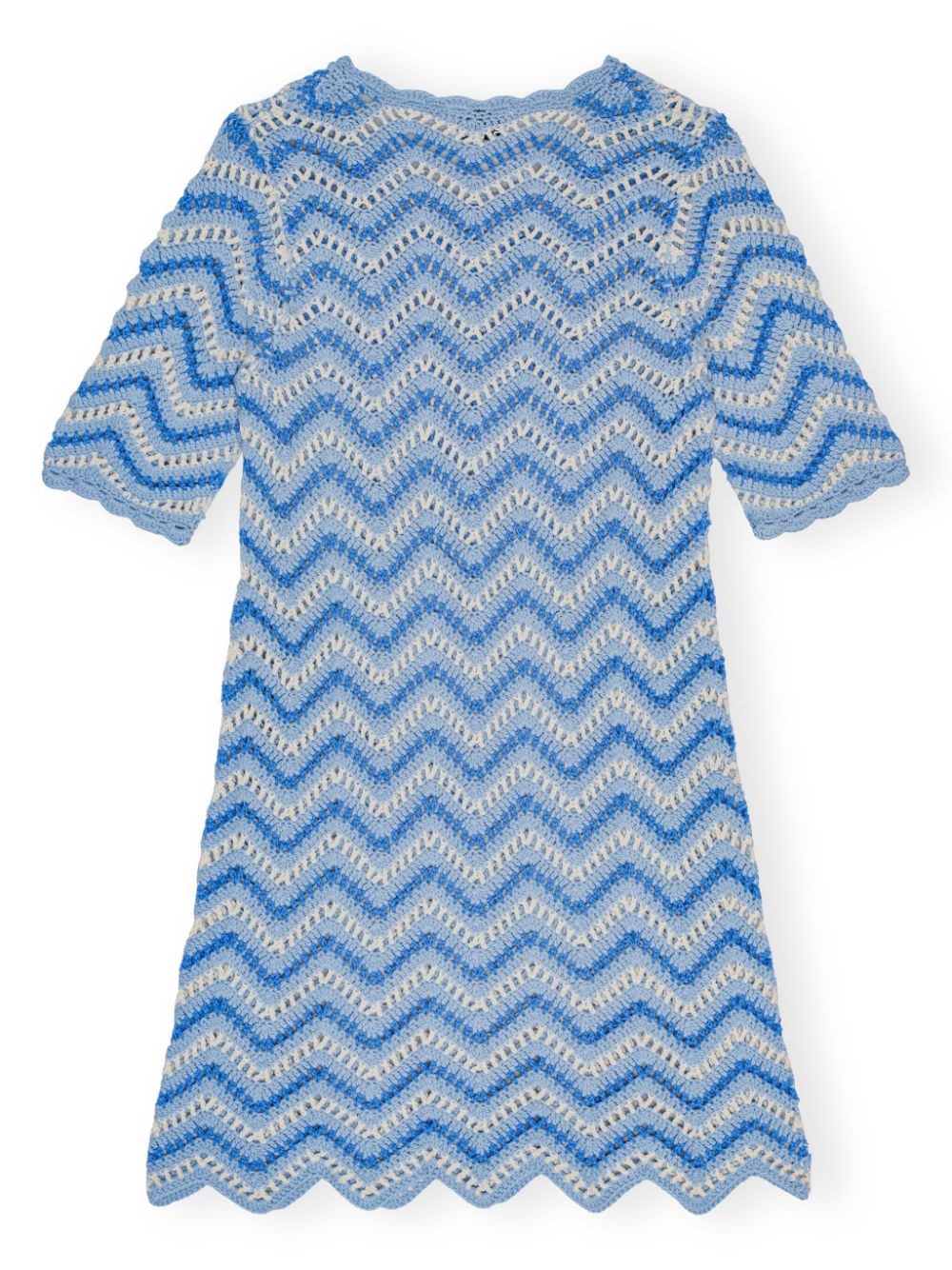 crochet-knit organic cotton minidress - 6