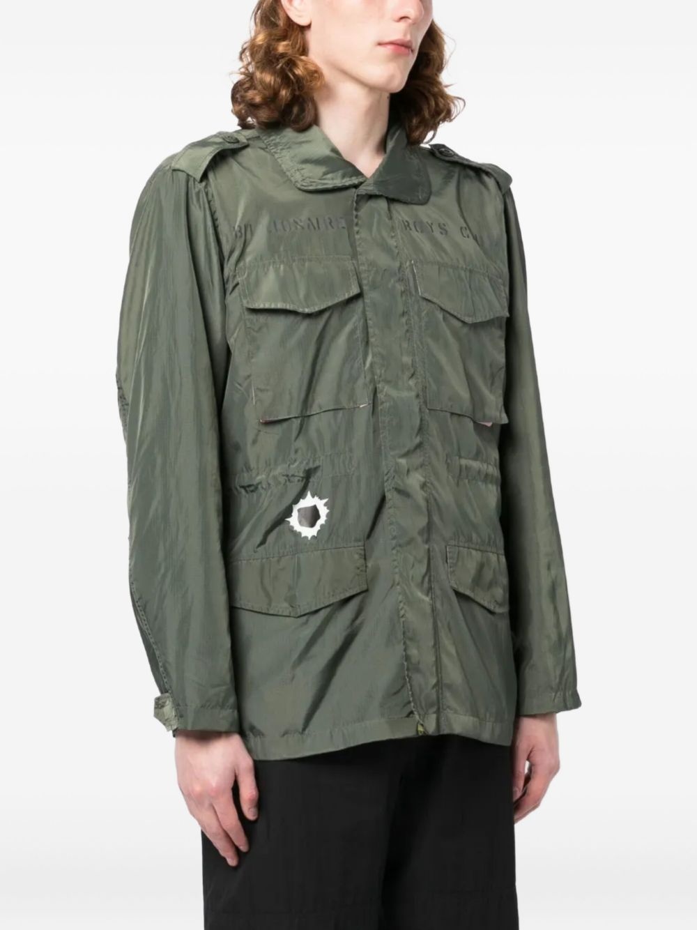 graphic-print hooded jacket - 3