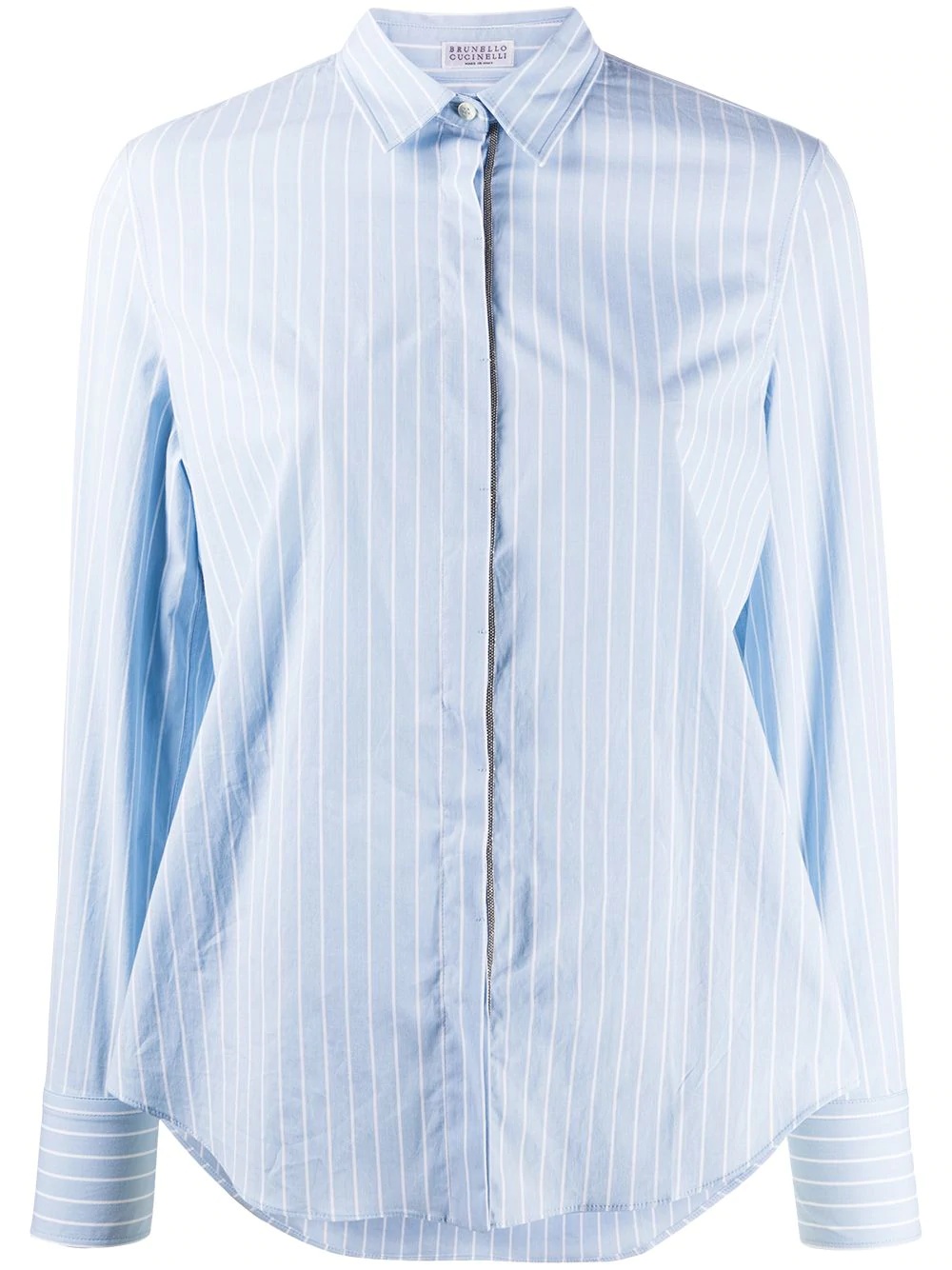 striped button-down shirt - 1