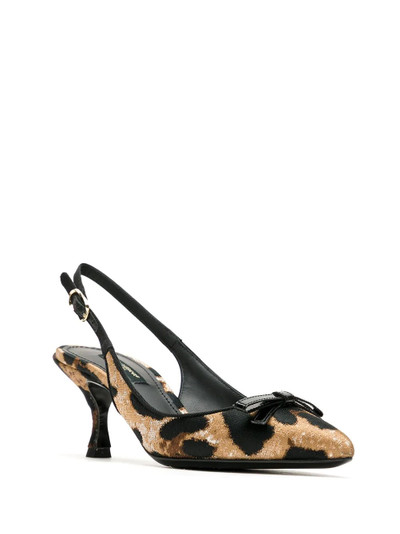 Dolce & Gabbana Lori leopard-print slingback pumps outlook