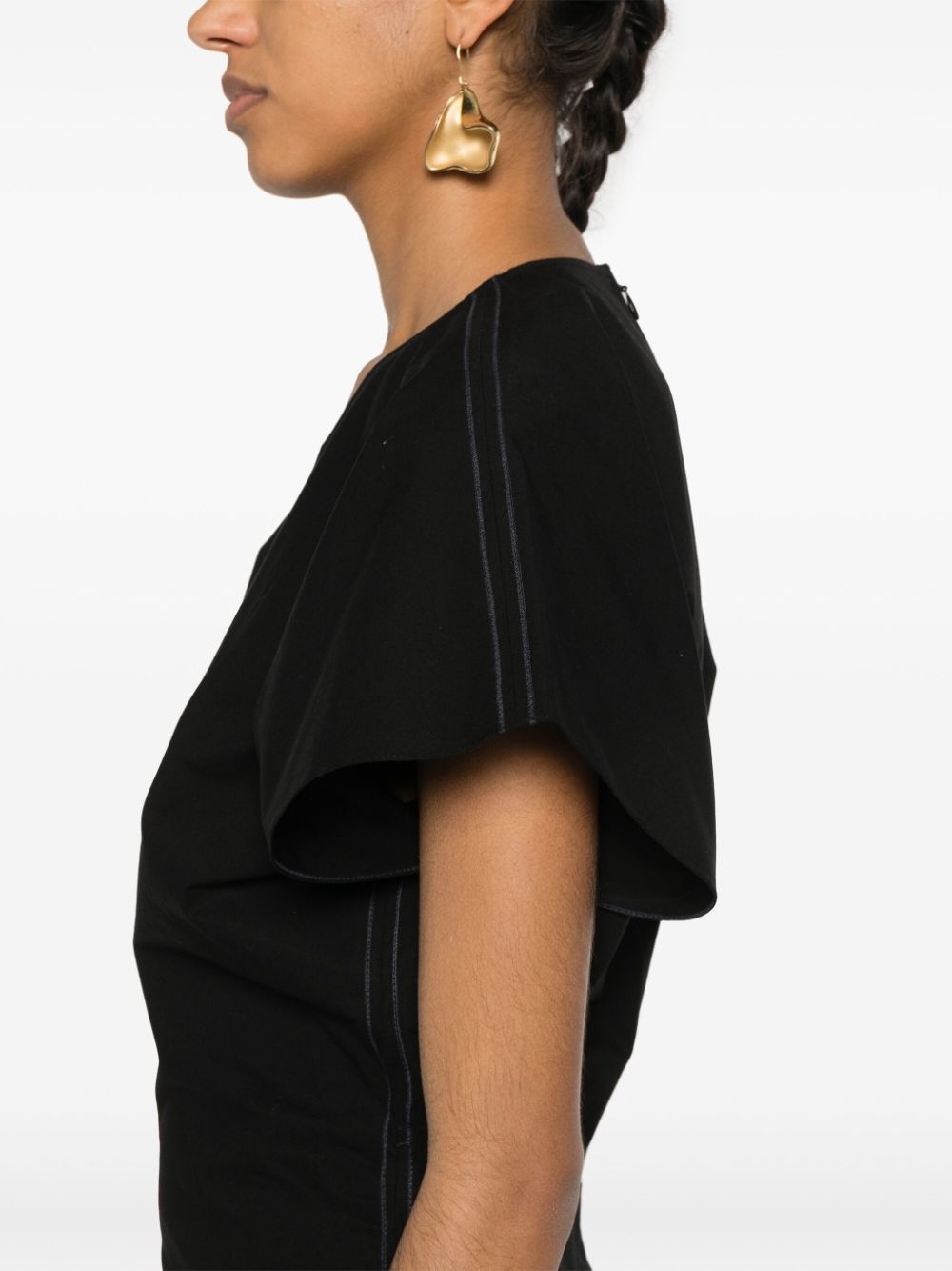 flared poplin dress - 5