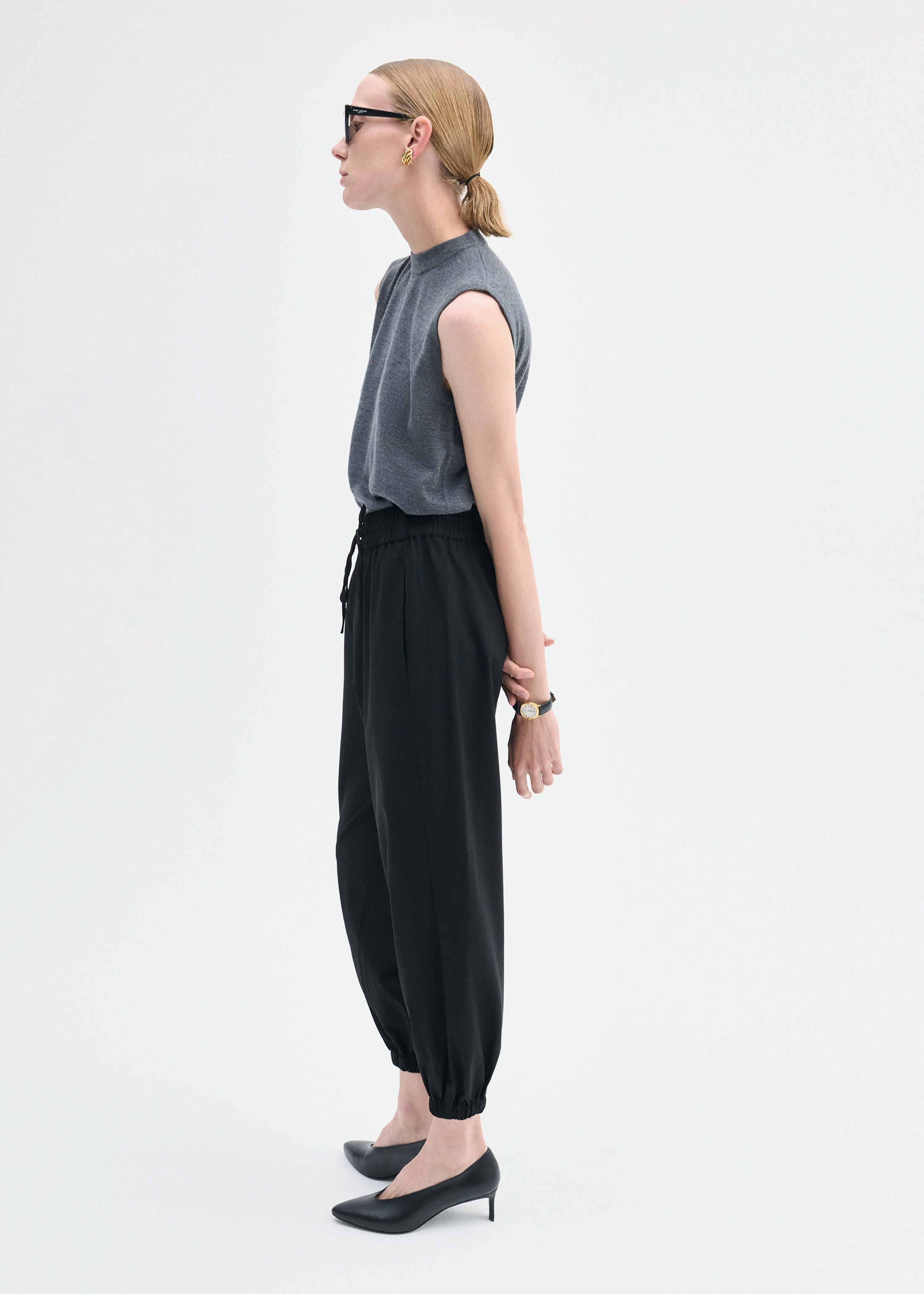 Jogger Pant in Stretch Wool Suiting - 4