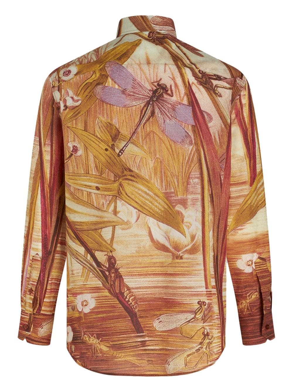 landscape-print cotton shirt - 2