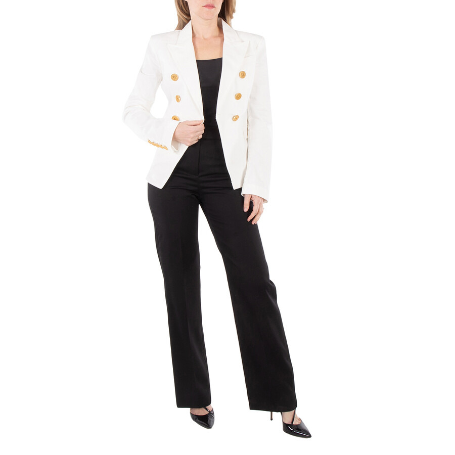 Balmain Double-Breasted Denim Blazer - 4
