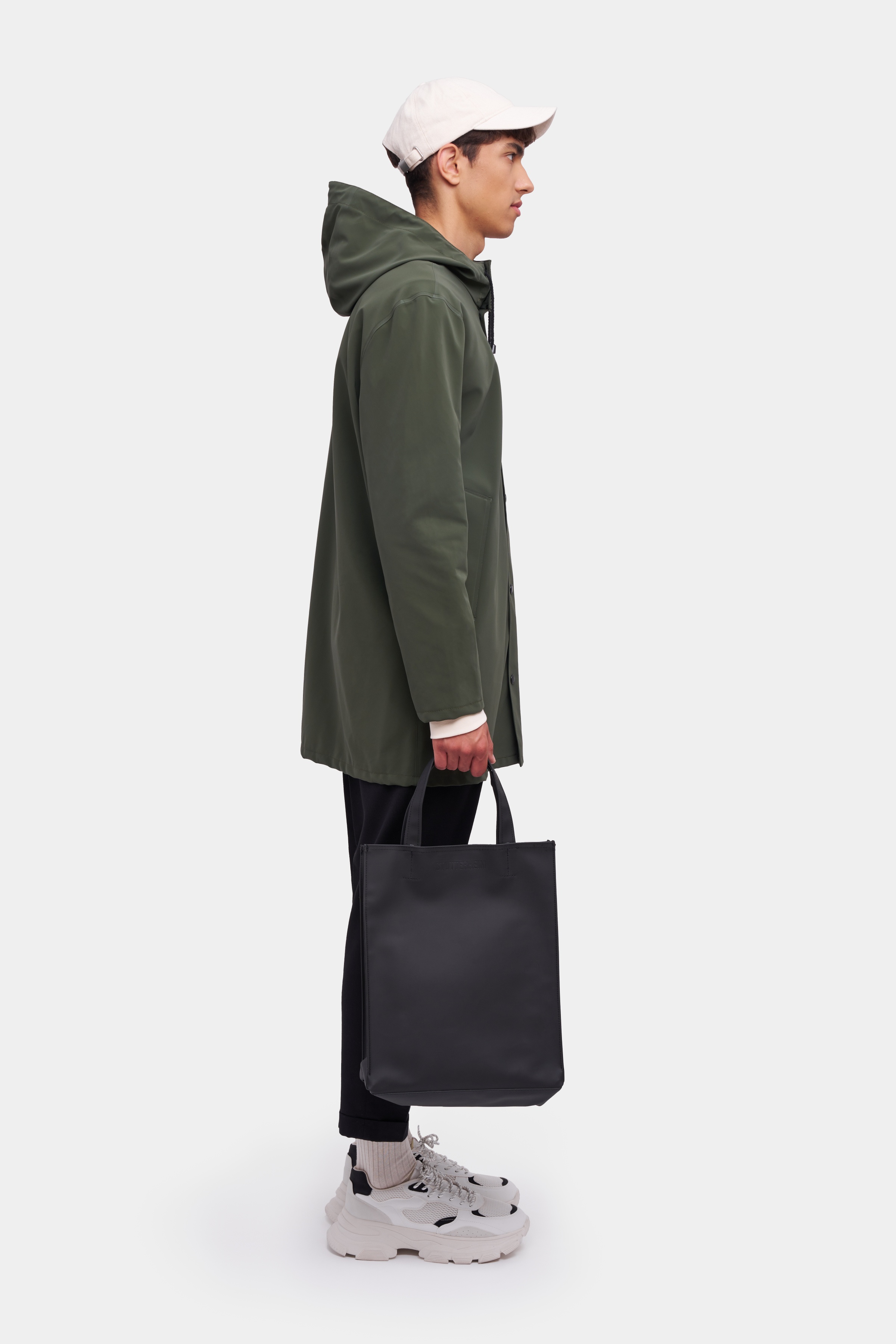 Stockholm Lightweight Suede Raincoat Dark Green - 3