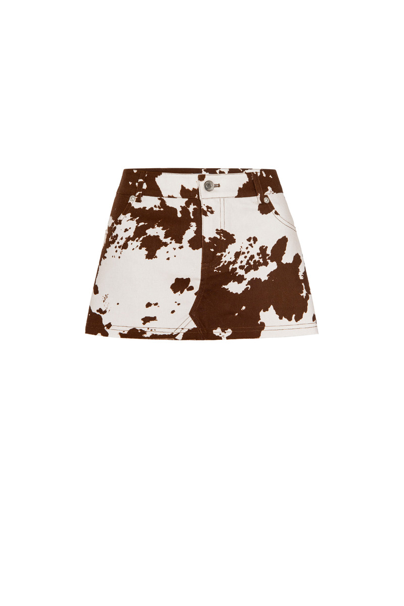 MISS MINI SKIRT - COW PRINT - 1