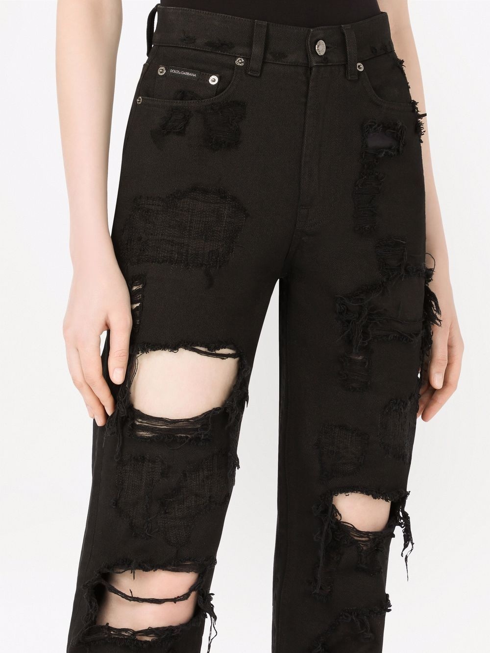 ripped-detail denim jeans - 5