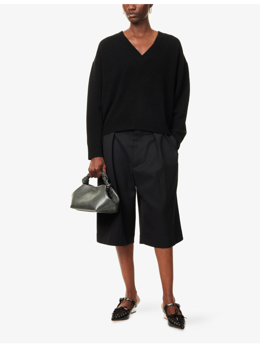 Lee V-Neck Cashmere Jumper - 2