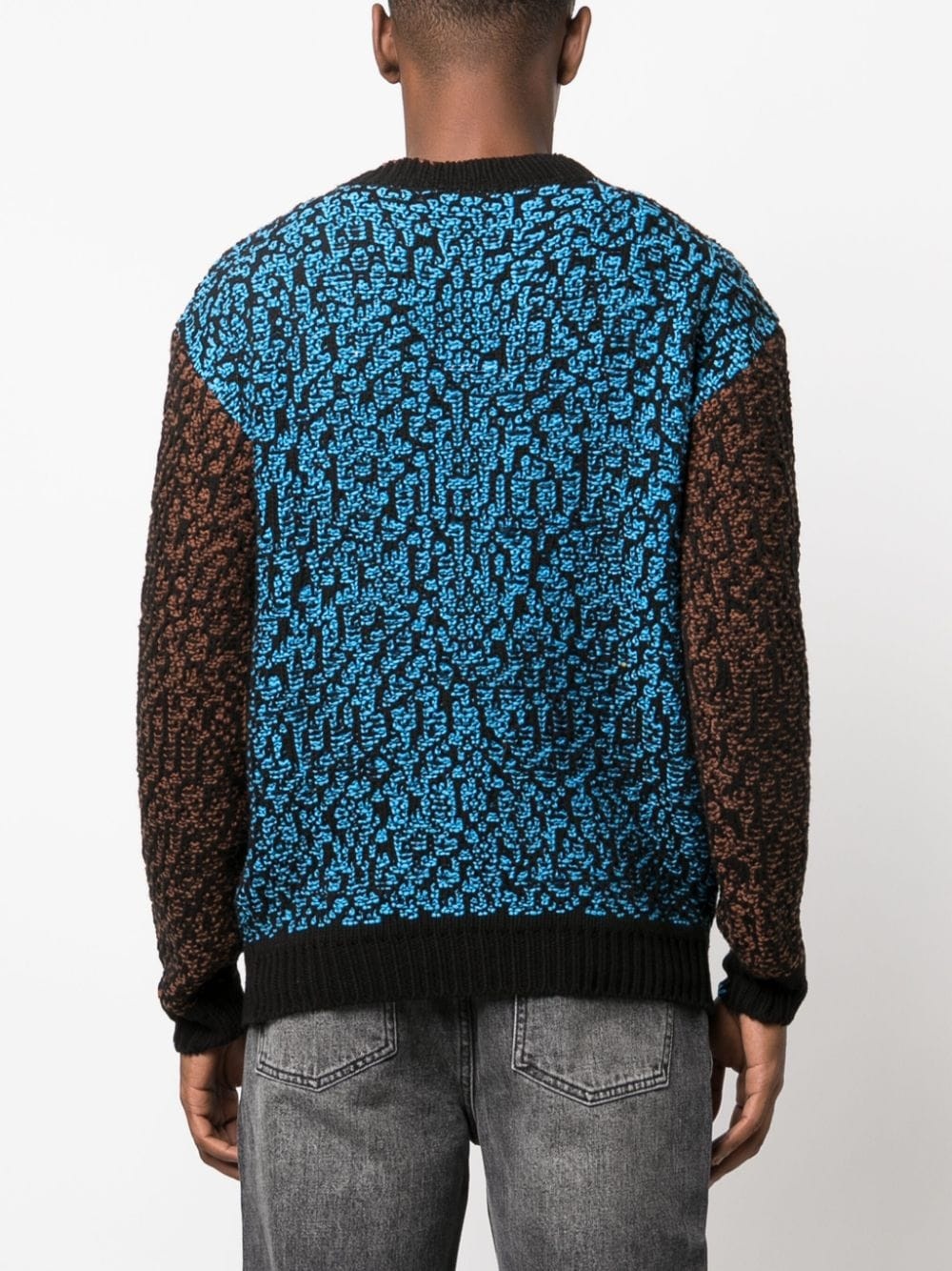 トップス Anderssonbell DELLA INTARSIA CREW SW Andersson Bell intarsia-knit crew-neck sweatshirt | REVERSIBLE