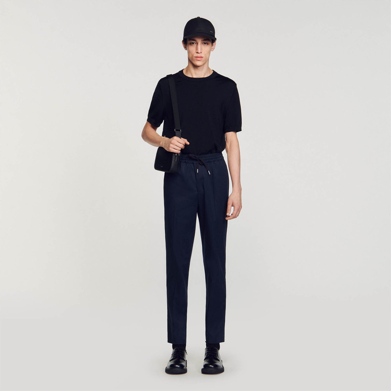 Sandro ELASTICATED STRAIGHT-LEG PANTS outlook