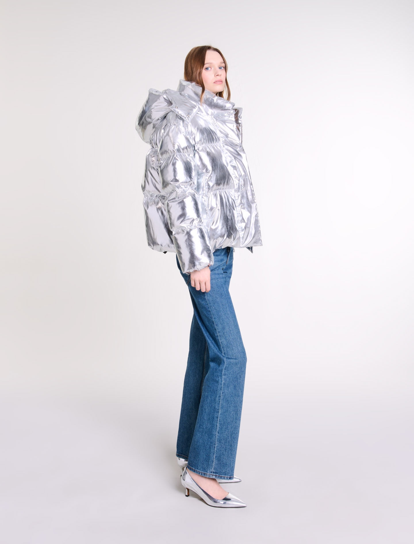 Silver hooded jacket - 3