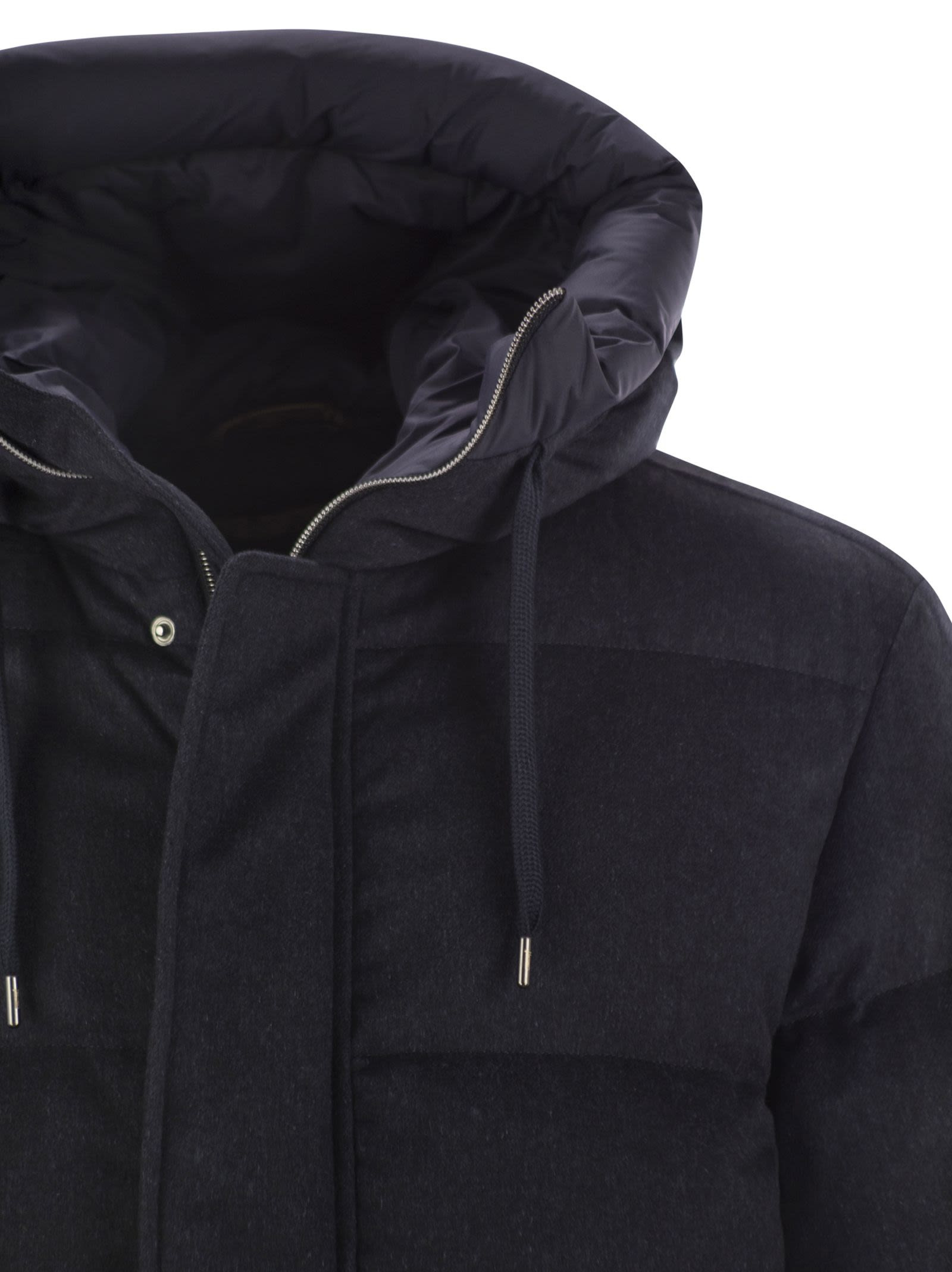 Herno Men Bomper Uin Cashmere And Silk Down Jacket - 4