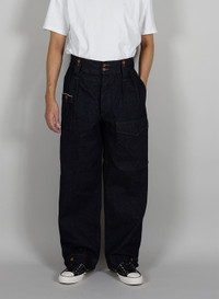 Nigel Cabourn British Army Pant Loose Denim in Indigo | REVERSIBLE