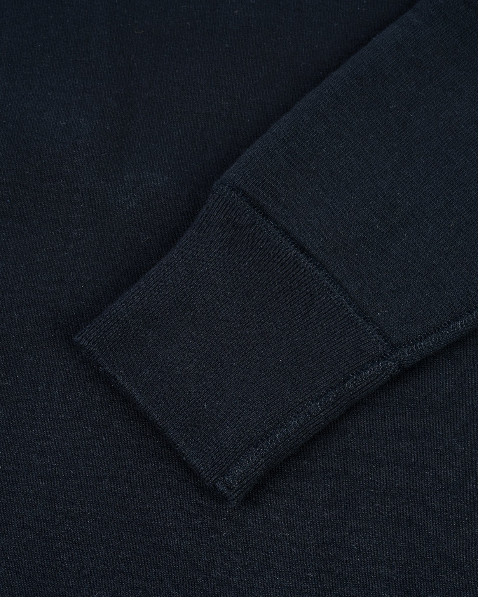 IHSW-69L-BLK 14oz Ultra Heavyweight Loopwheel Cotton Crew Neck Sweat - Black - 6