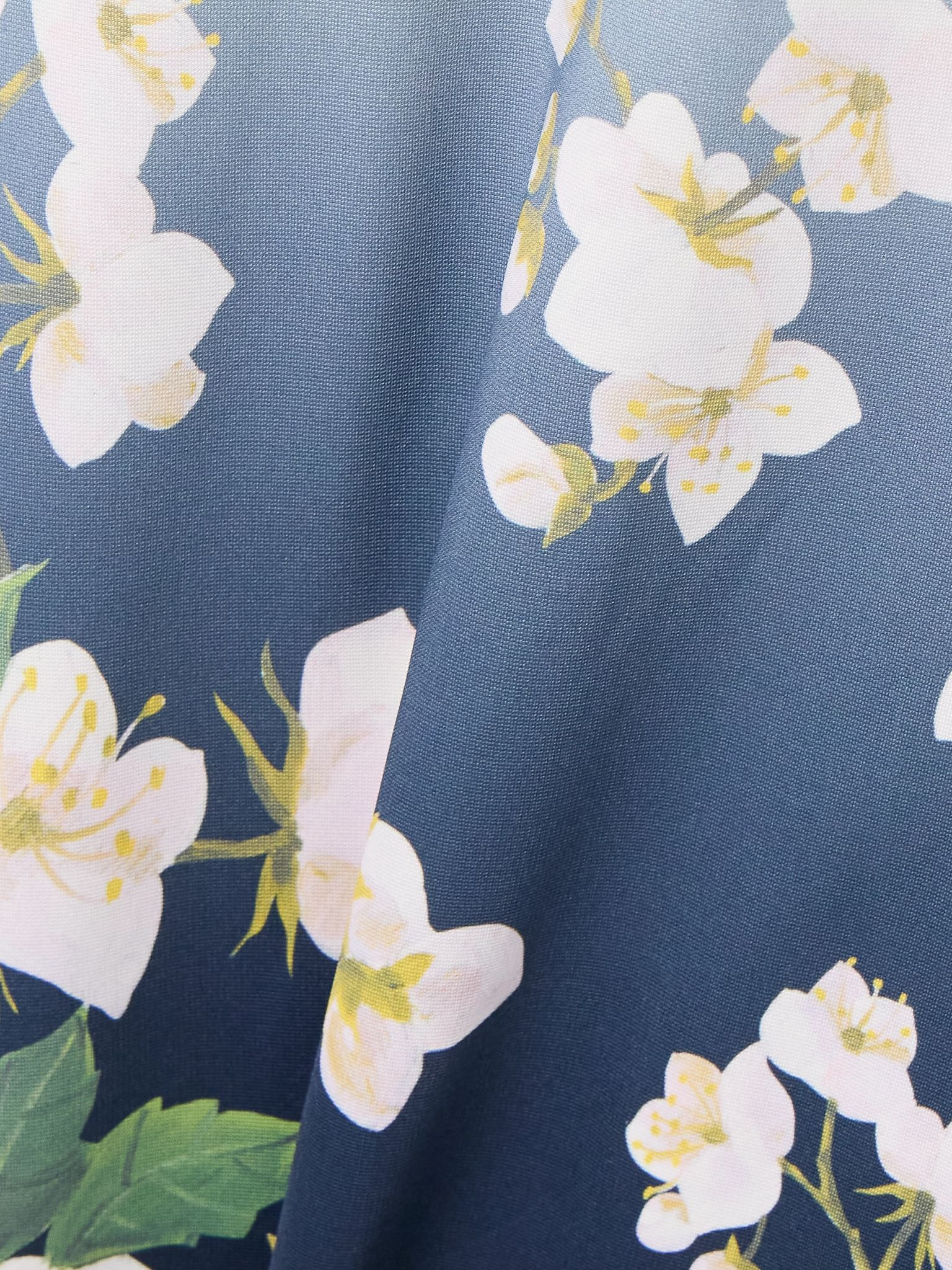 Floral-print ombré jersey maxi dress Blue - 4