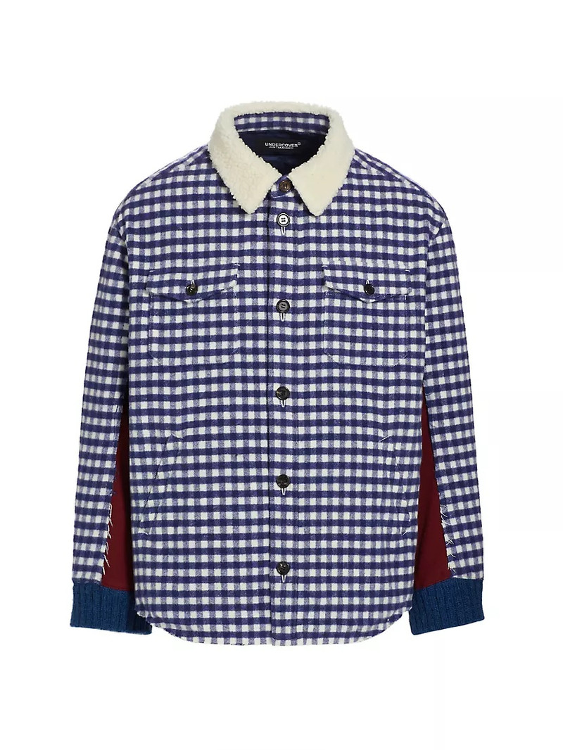 Checked Wool-Blend Shirt Jacket - 1