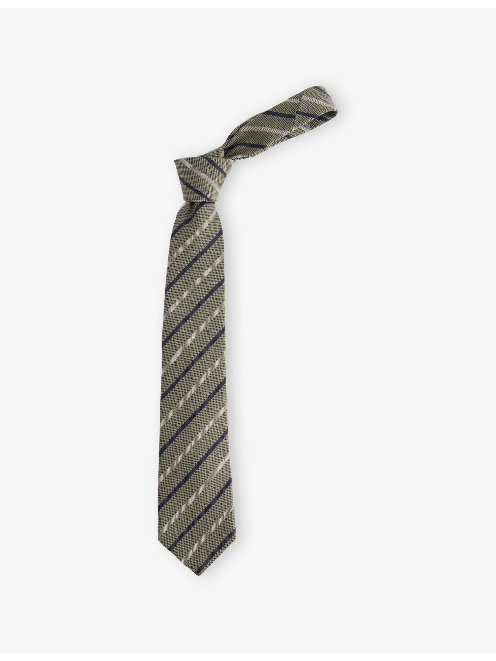 Striped Tie Silk-Wool Tie - 3