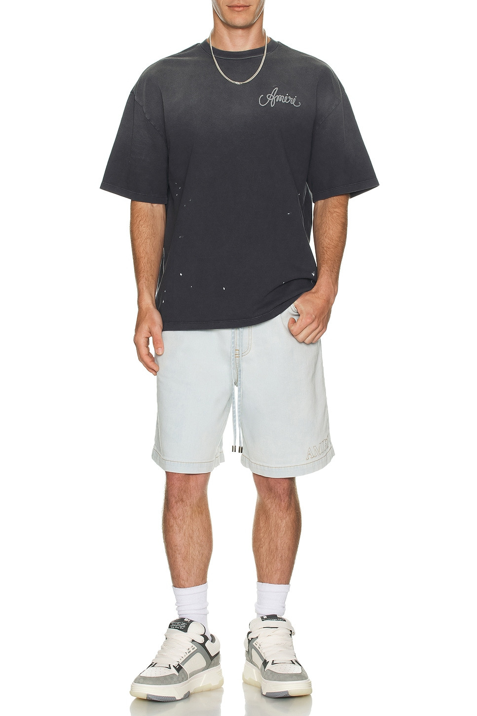 3D 5 Pocket Drawstring Denim Short - 6