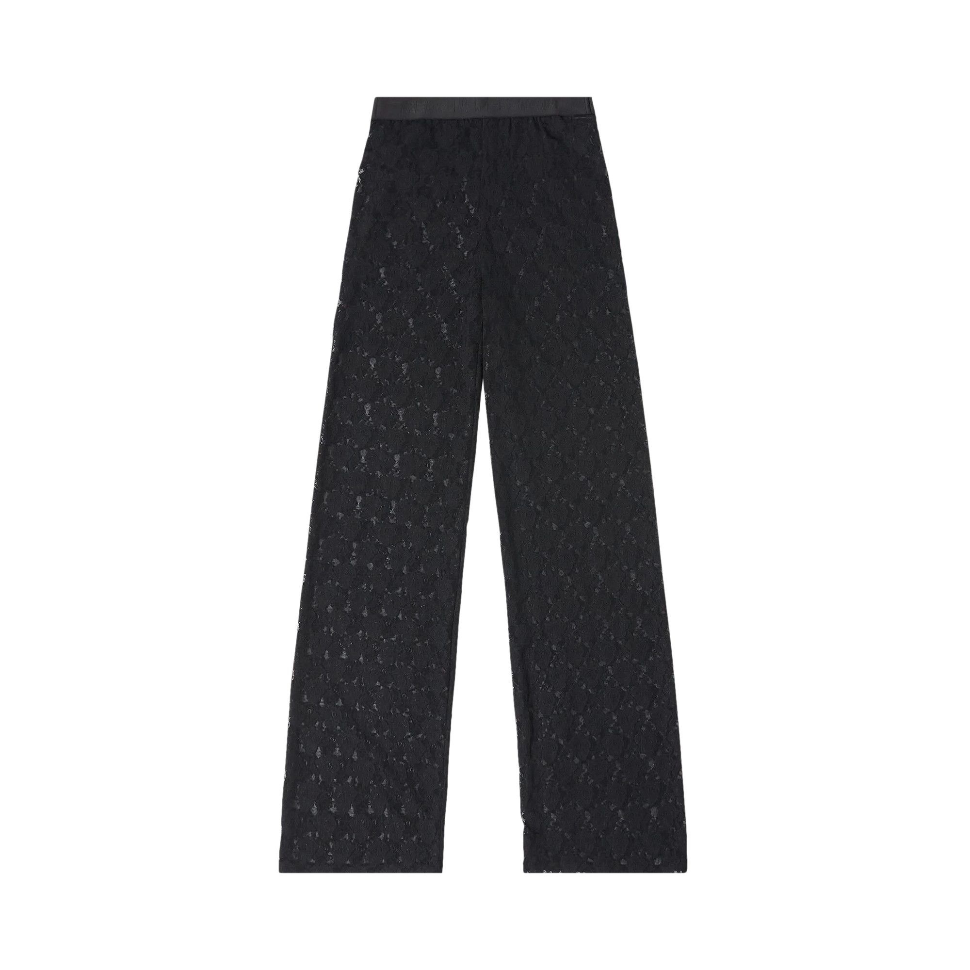 Heron Preston Lace Wide Leg Trousers 'Black' - 1