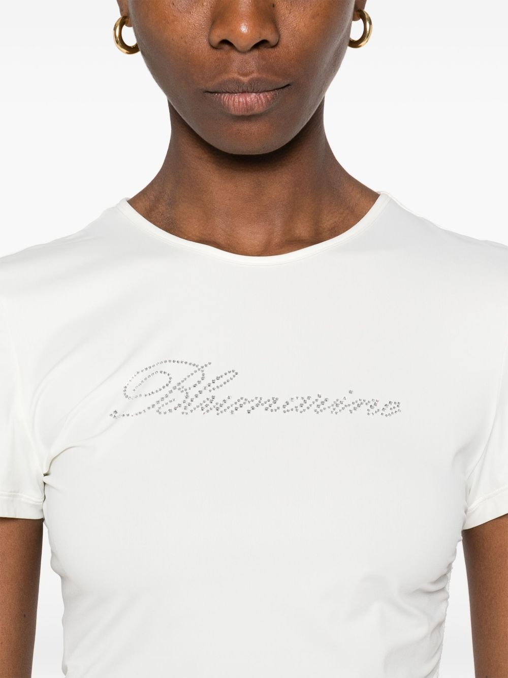 rhinestone-logo T-shirt - 5