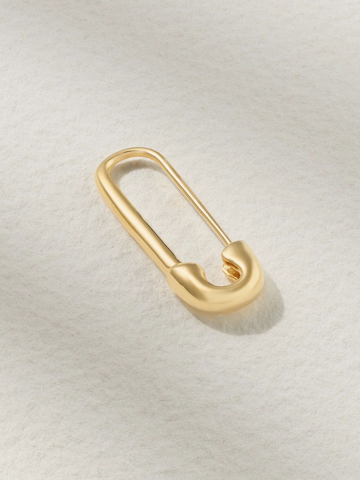 Safety Pin 18-karat Gold Single Earring - 1