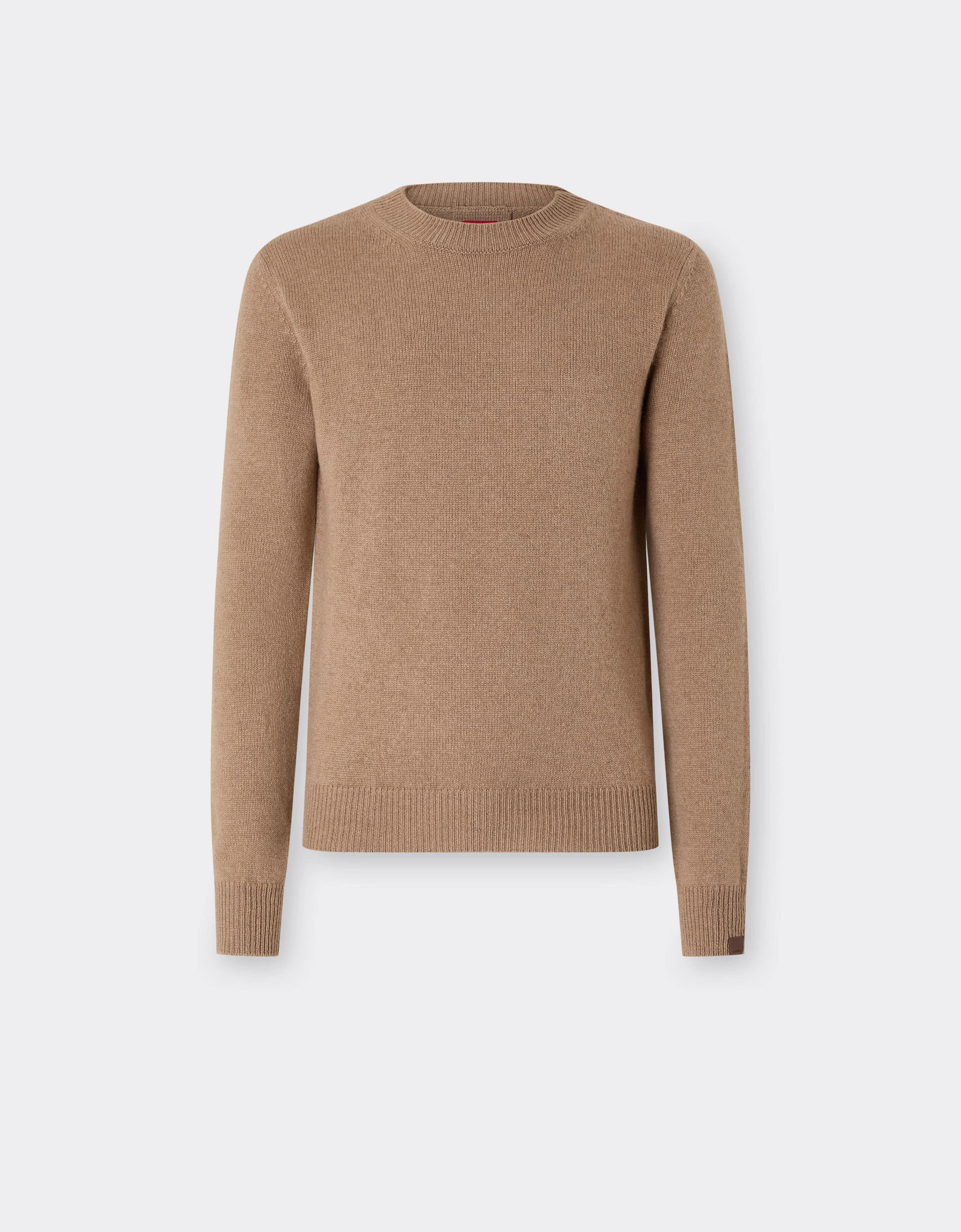 Crew-neck jumper in wool and cashmere - 1
