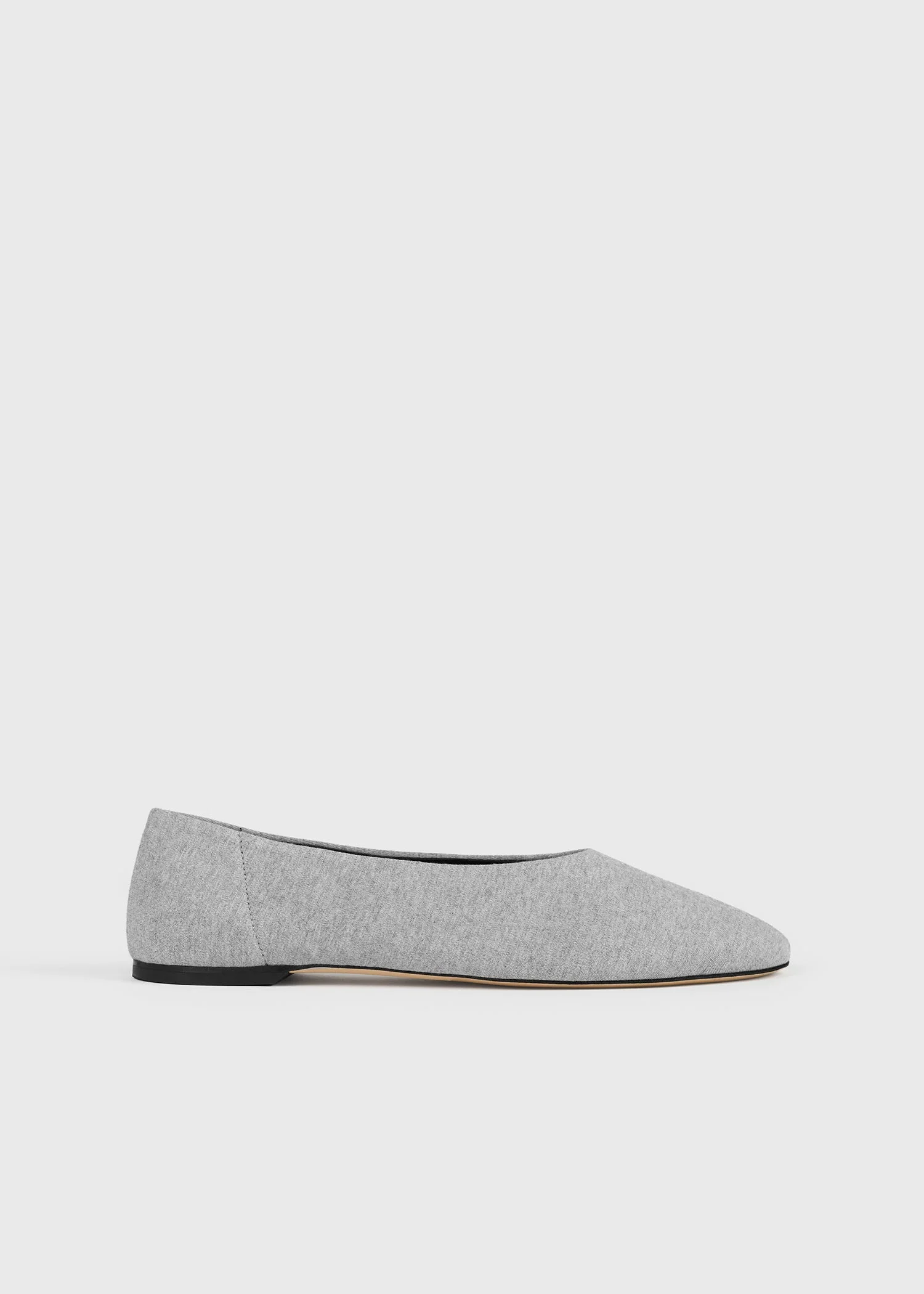 Slip jersey ballerinas grey melange - 1