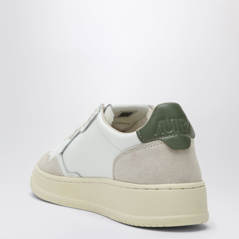 Medalist Low sneakers in white/green leather and suede 4