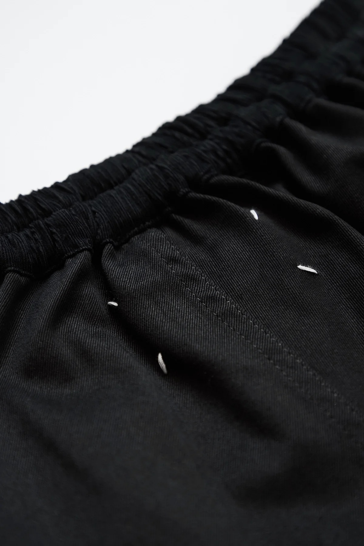 Maison Margiela Drawstring Cotton Trousers Black - 3
