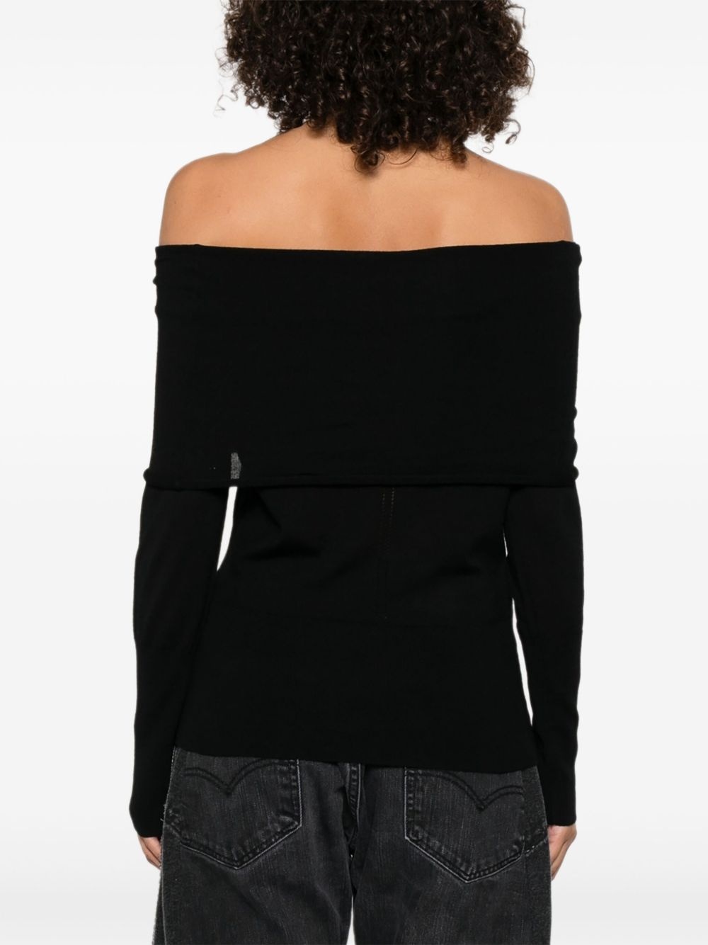 off-shoulder wool top - 4