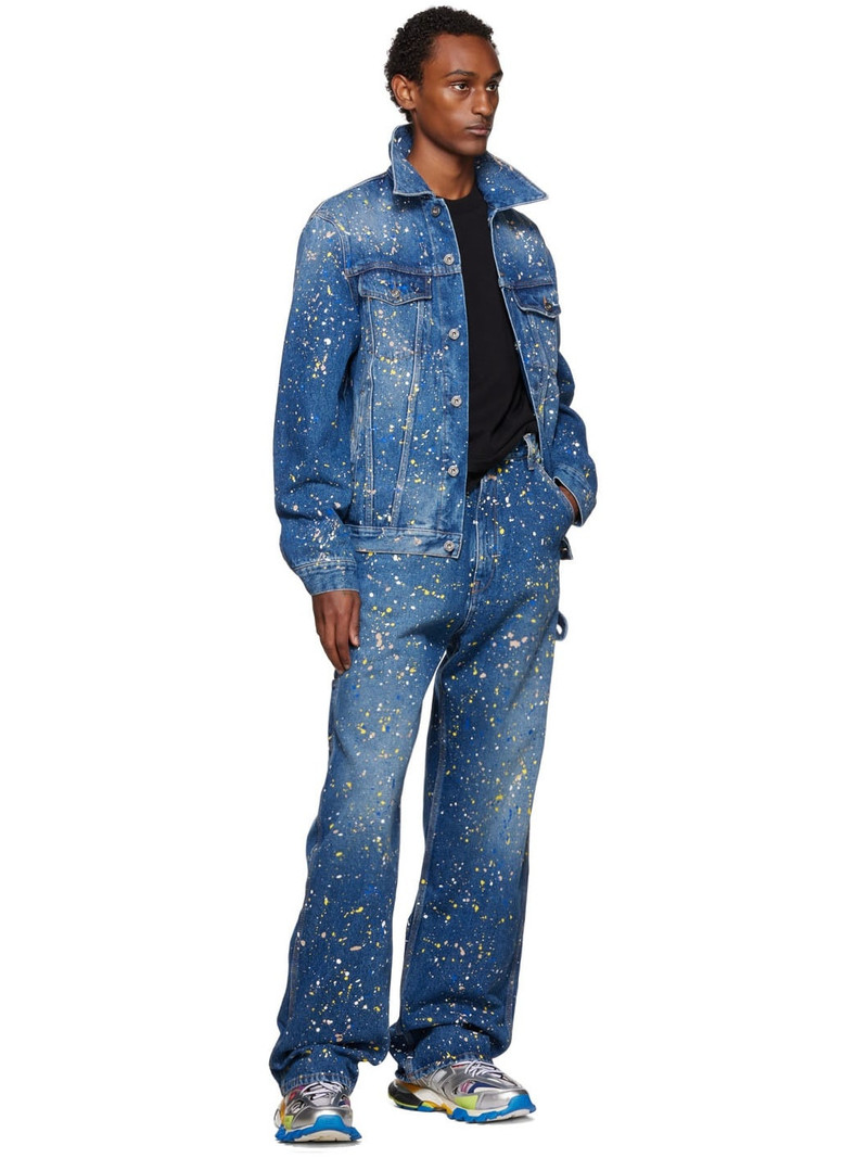 Off-White Blue Paint Over Carpenter Jeans outlook