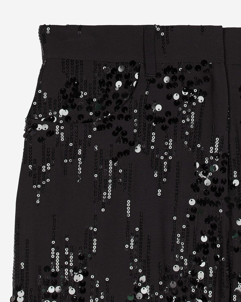 BLACK SEQUINNED FLARE PANTS 6