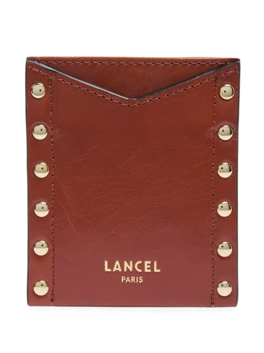 stud-embellished leather cardholder - 1