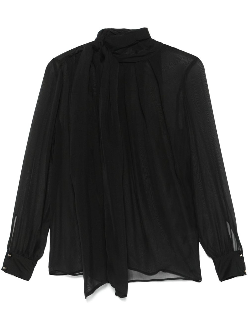 voile tie-neck blouse 1