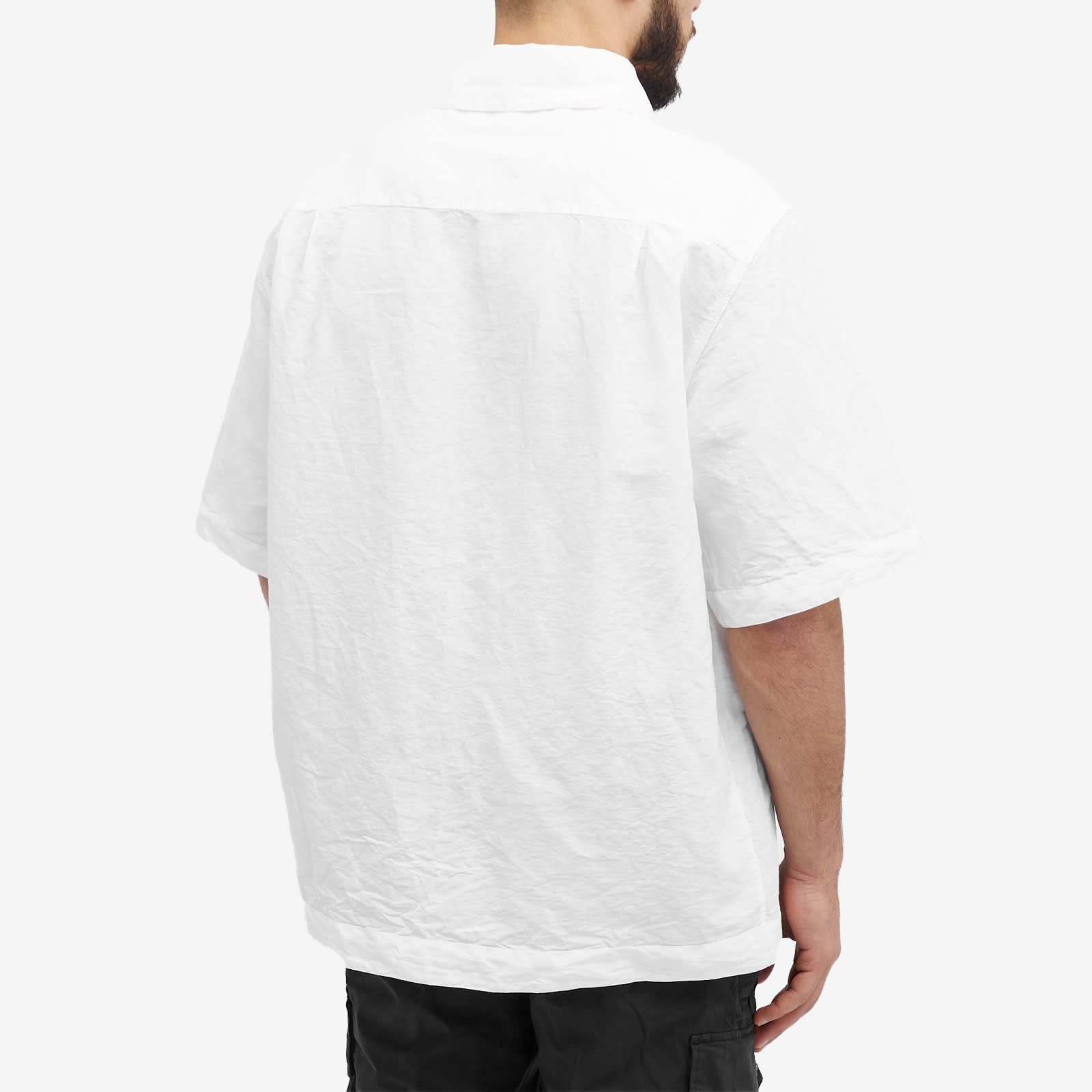 Stone Island Cotton Canvas Shorts Sleeve Shirt - 3