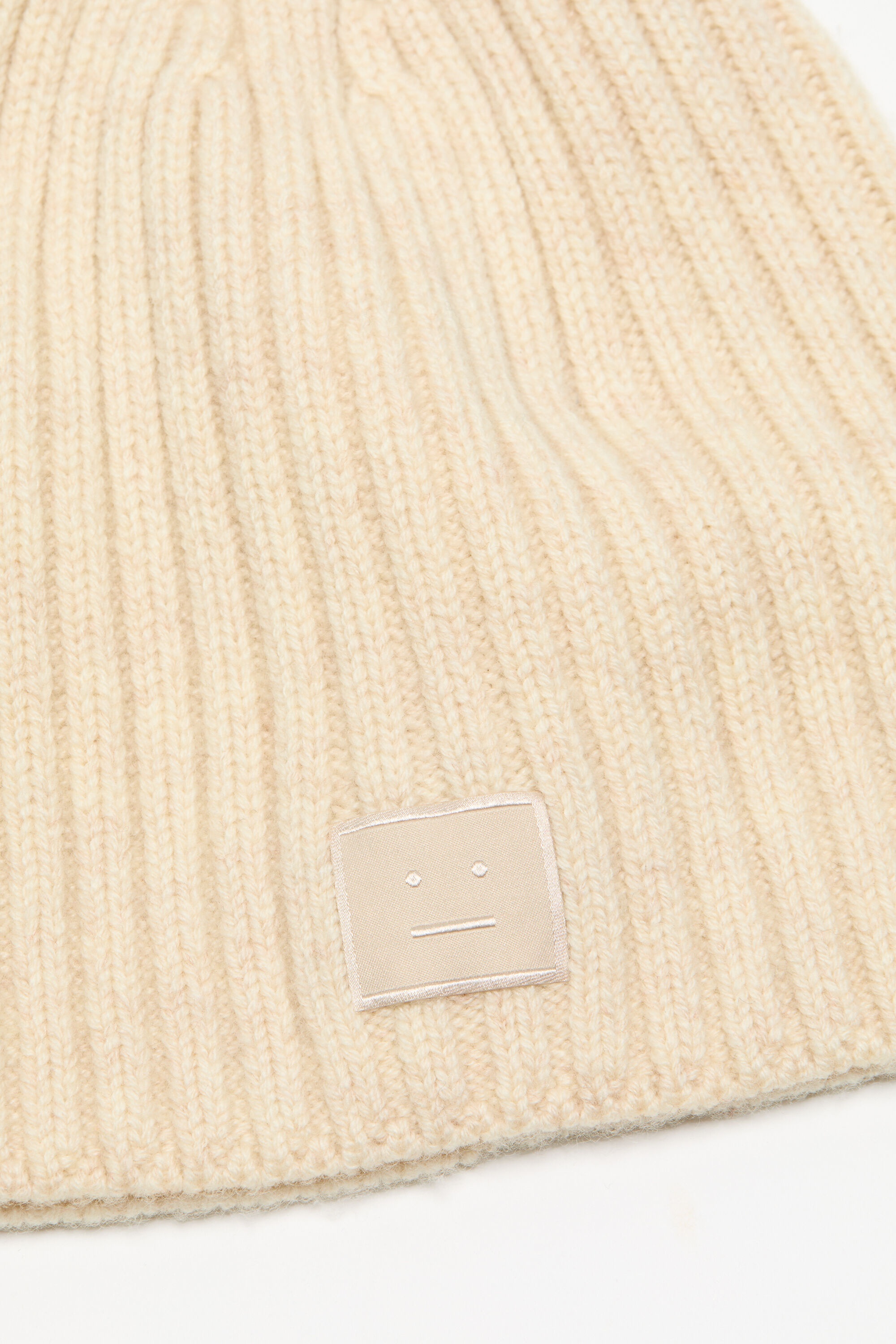 Knitted beanie - Oatmeal melange - 4