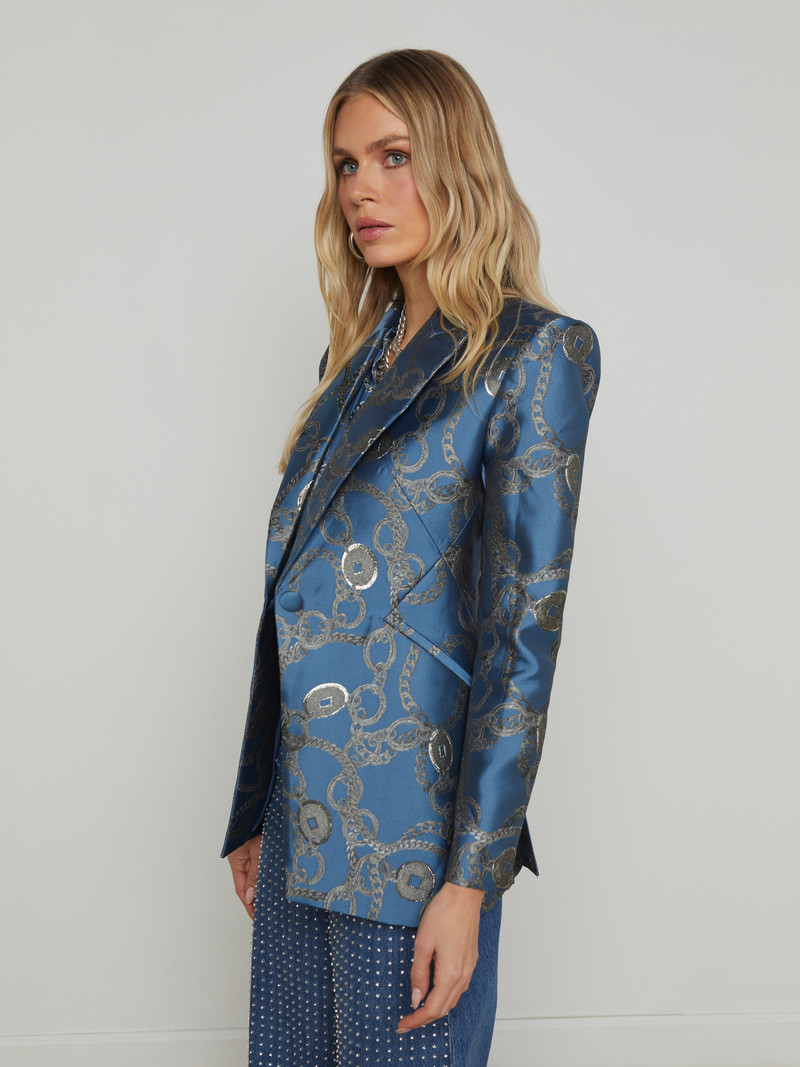 Sheila Longline Jacquard Blazer 3